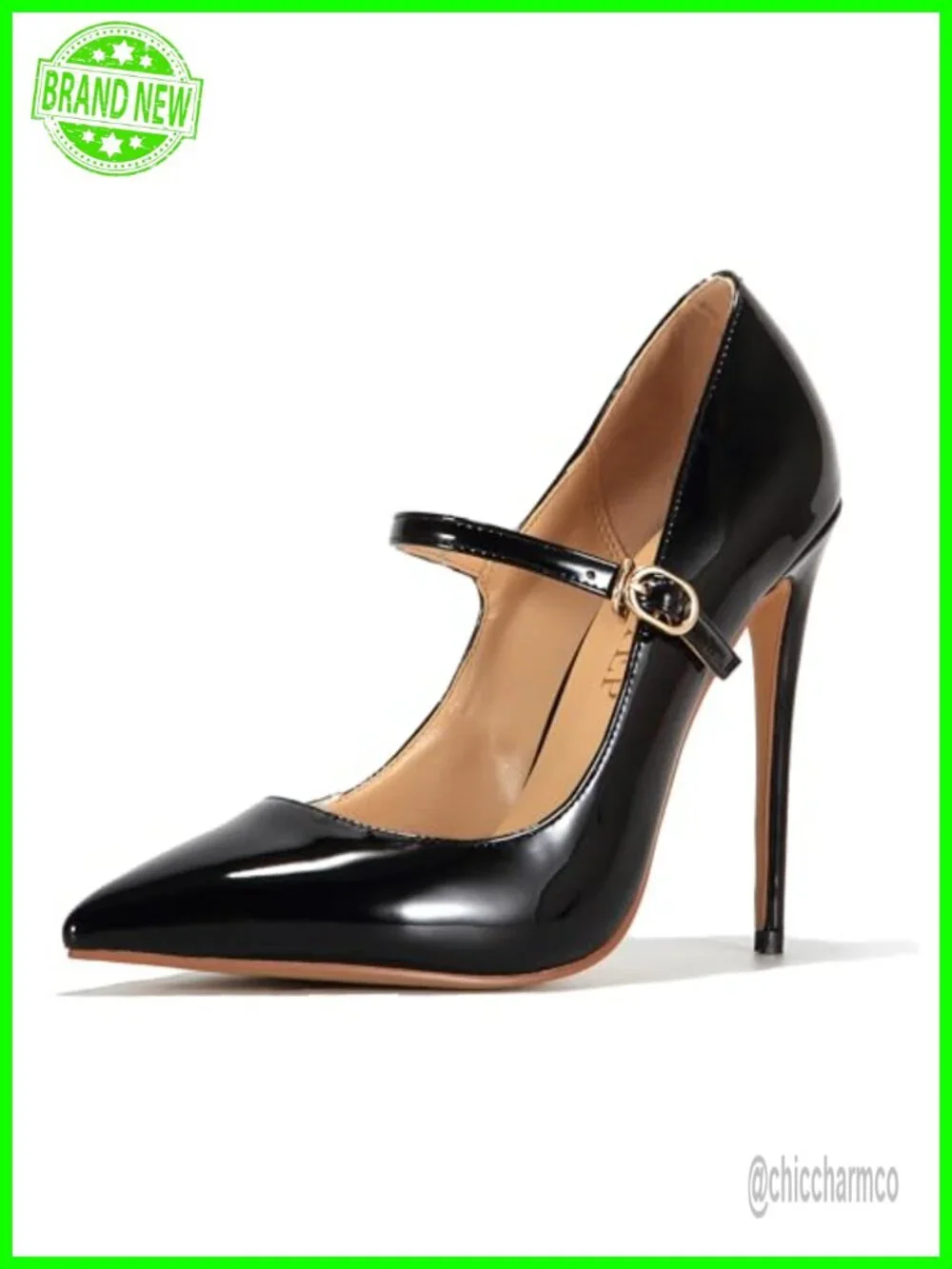 Stiletto Heels Pointed Toe Mary Jane Dress Pumps Wedding Shoes